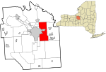 Onondaga County New York incorporated and unincorporated areas De Witt highlighted